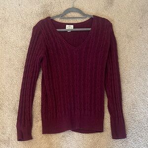 St. John's Bay Deep Red V-Neck Sweater